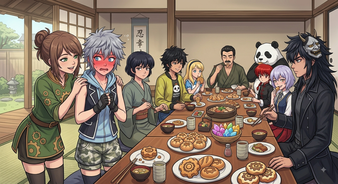 Ranma Dinner Tendo Saotome Keyblade Wielders 1